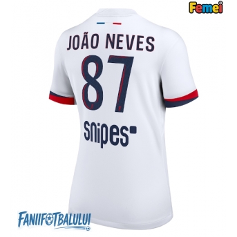 Paris Saint-Germain Joao Neves #87 Tricou Fotbal Replică 2025-26 Femei Deplasare